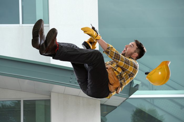 solar panel installers falling off the roof